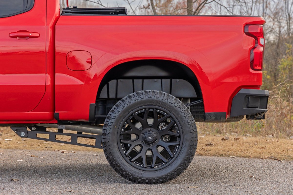 Chevrolet Silverado 1500 Rear Wheel Well Liners - Rough Country - Rough Country - Black - '19-'24